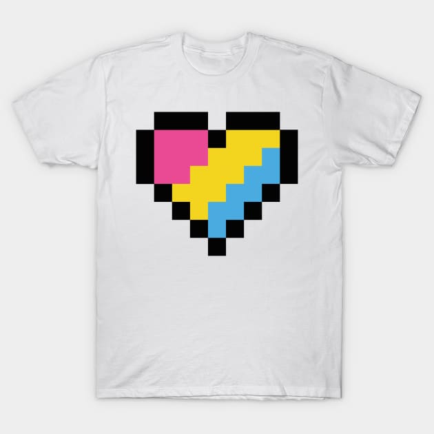 Pansexual heart T-Shirt by AndyDesigns